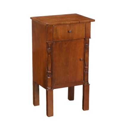 Antique Bedside Table Louis Philippe Walnut Italy XIX Century