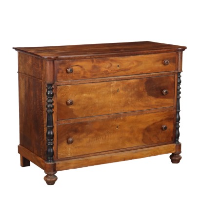 Antique Chest of Drawers Louis Philippe Walnut Italy XIX Century