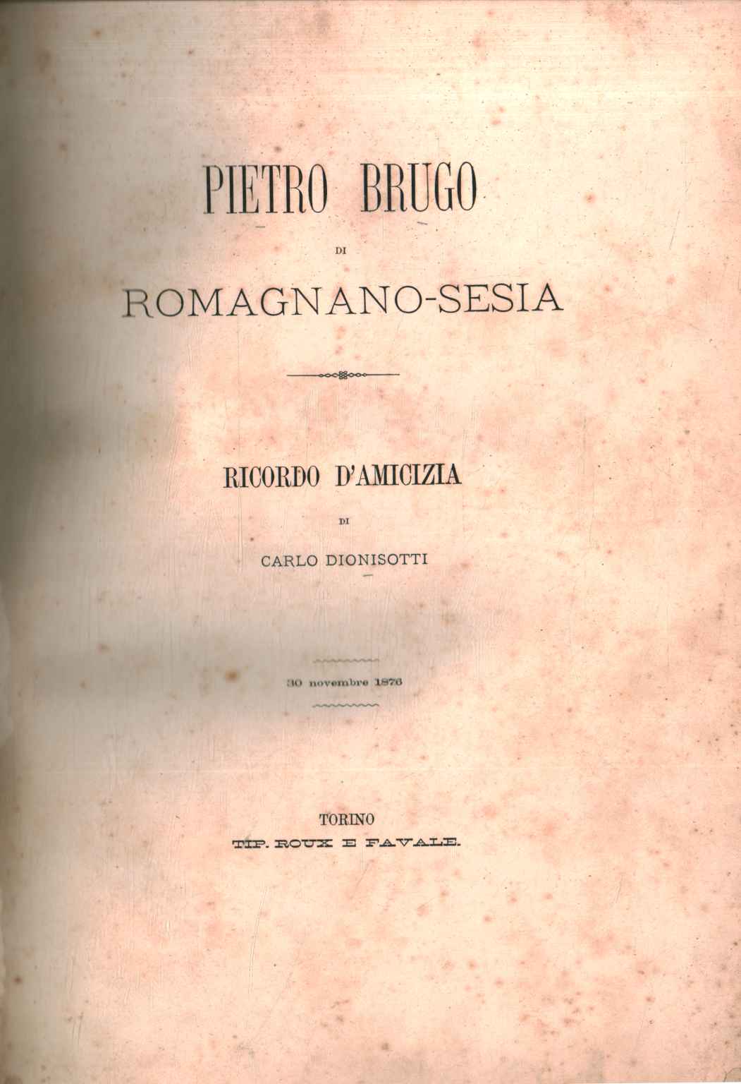 Ricordo d'amicizia