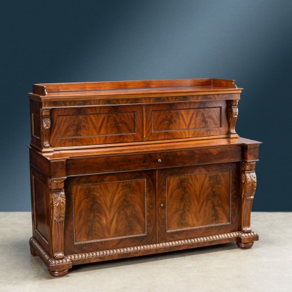 Writing Desk Mahogany Italy XIX Century