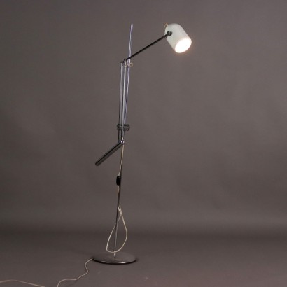 Vintage Floor Lamp Aluminium Metal Italy 1960s-1970s