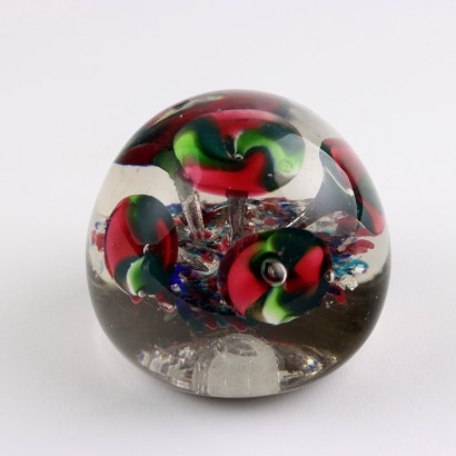 Set of 7 Glass Paperweights by M