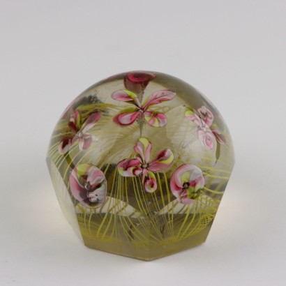 Set of 7 Glass Paperweights by M