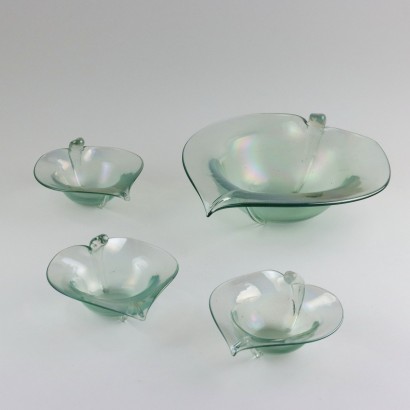 Vintage Bowls Glass Murano Manufacture Italy Mid XX Century