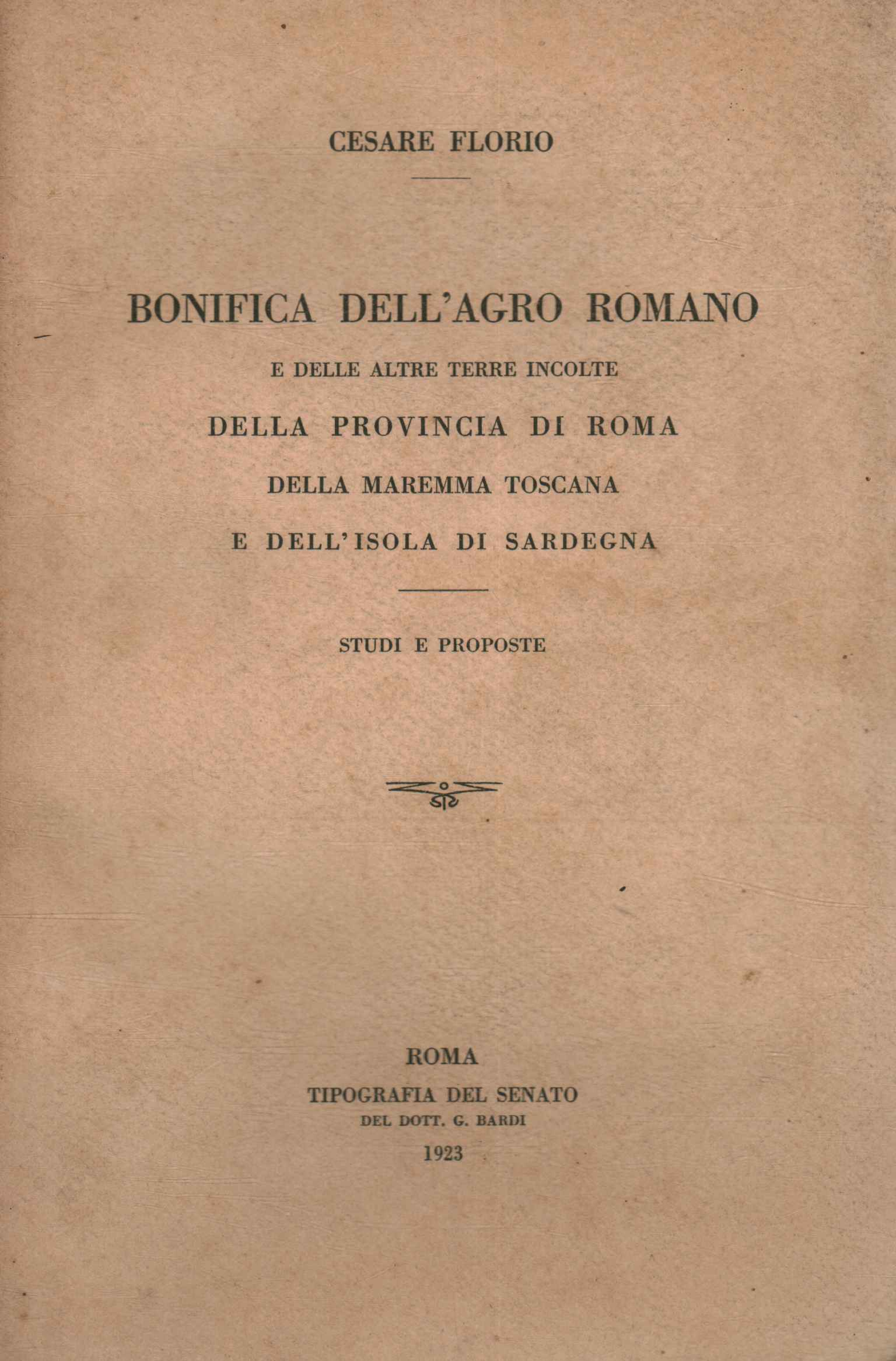 Bonifica dell'agro romano e del