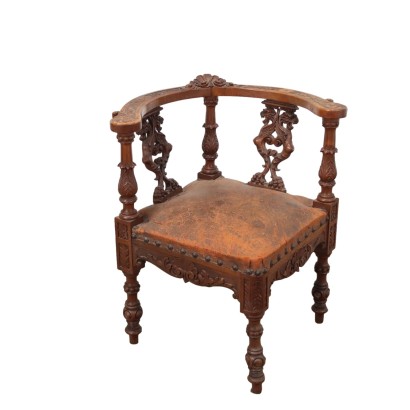 Fauteuil Ancien Style Néo-Renaissance Noyer du XIXe Siècle