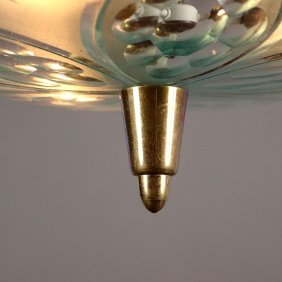 Deckenlampe aus dekoriertem Glas, Deckenlampe aus dekoriertem Glas