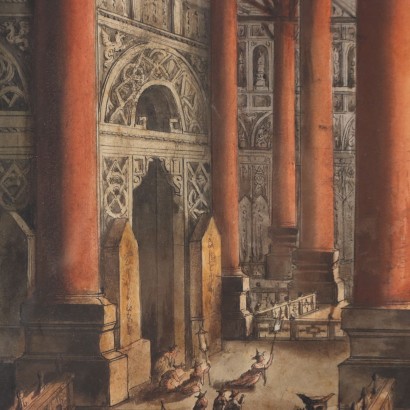 Painting by Antonio Basoli attributed to,Interior of the temple of the god Brama,Antonio Basoli,Painting by Antonio Basoli attributed to,Antonio Basoli,Antonio Basoli,Antonio Basoli,Antonio Basoli,Antonio Basoli