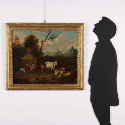 Painting Landscape with Figures and Herds