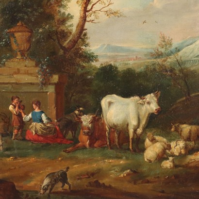 Painting Landscape with Figures and Herds