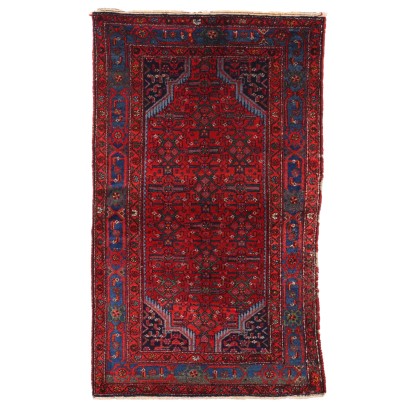 Tapis Ancien Asiatique Coton Laine Noeud Gros 210 x 125 cm