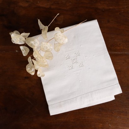 Second Hand Towel White Linen Italy XX Century