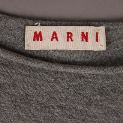 Marni Maglia Grigia in Misto Lana e