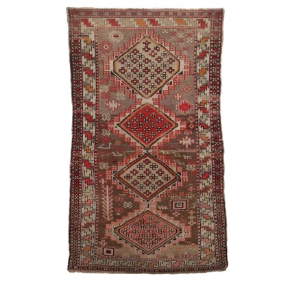 Antique Shirvan Carpet Wool Heavy Knot Caucasus 67 x 40 In