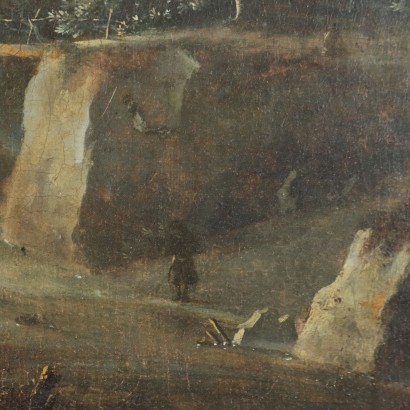 Gemälde Landschaft mit Figuren