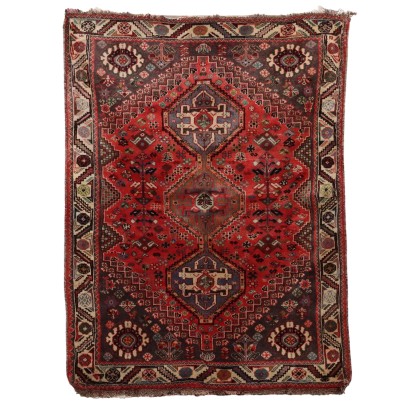 Antique Asian Carpet Wool Heavy Knot 65 x 50 In