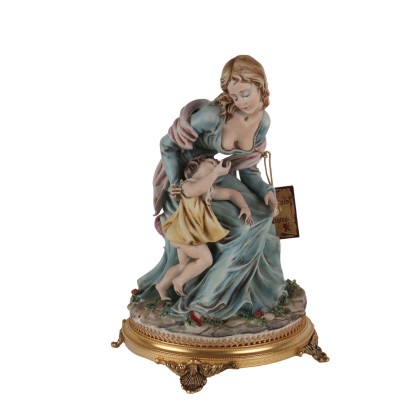 Antike Skulptur Heilige Subjekt Capodimonte Man. Italien XX Jhd