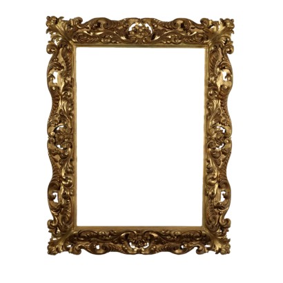 Antique Frame Baroque Style Gilded Wood Italy XX Century