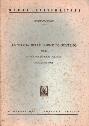 La teoria delle forme di governo nella storia del pensiero politico