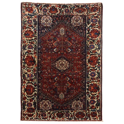 Antiker Afshari Teppich Baumwolle Großer Knoten Iran 155 x 107 cm