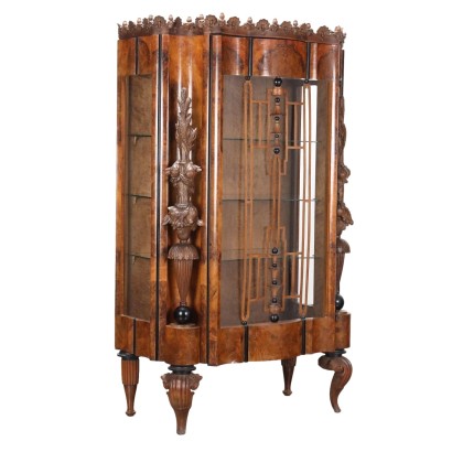 Art Deco Walnut Showcase