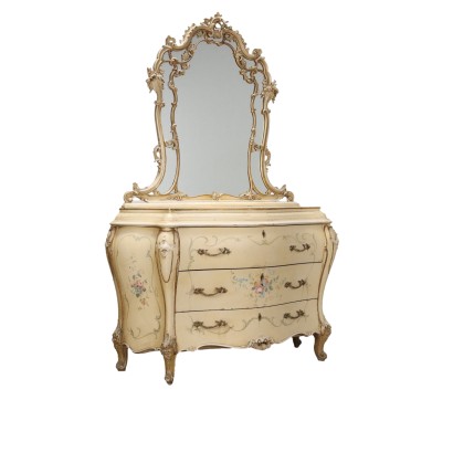 Commode Ancienne Style Baroque Bois Italie XXe Siècle