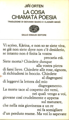 La cosa chiamata poesia