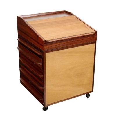 Vintage Chest of Drawers Exotic Wood Veneer Italy 1960s