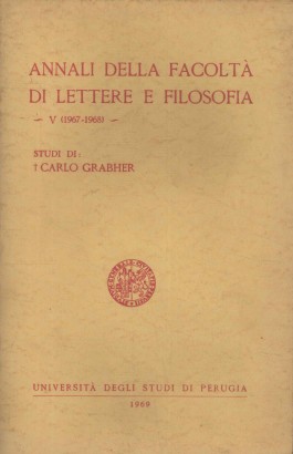 Annali della facoltà di lettere e filosofia (Volume V)