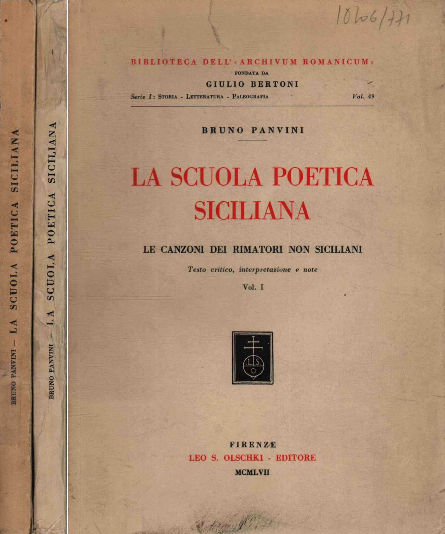 The Sicilian Poetic School (2 Volumes)