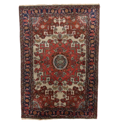 Antiker Mahall Teppich Baumwolle Großer Knoten Iran 192 x 130 cm