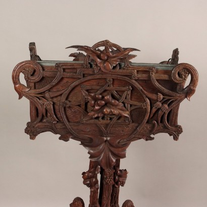 Jardinière en bois sculpté, jardinière en bois sculpté néo-baroque