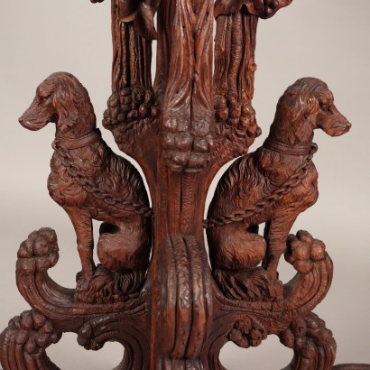 Jardinière en bois sculpté, jardinière en bois sculpté néo-baroque