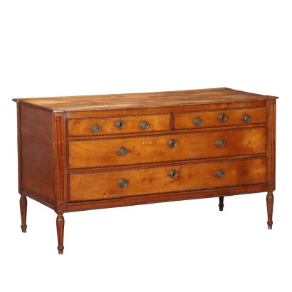 Commode Néoclassique Ancienne Merisier XVIIIe Siècle