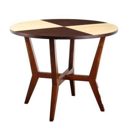 Table Prisma Collection Vintage Plaquée en Frêne Années 1950