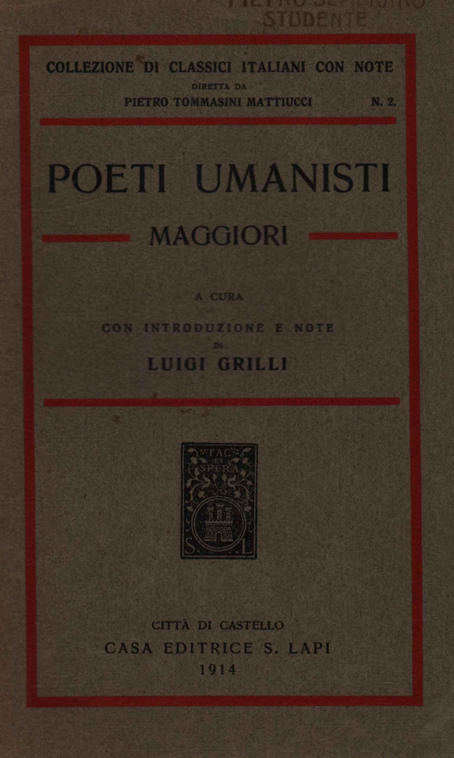 Poeti umanisti maggiori