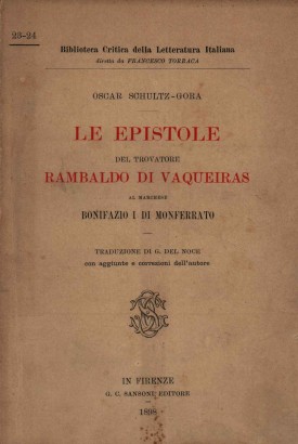 Le epistole del trovatore Rambaldo di Vaqueiras al marchese Bonifazio I di Monferrato