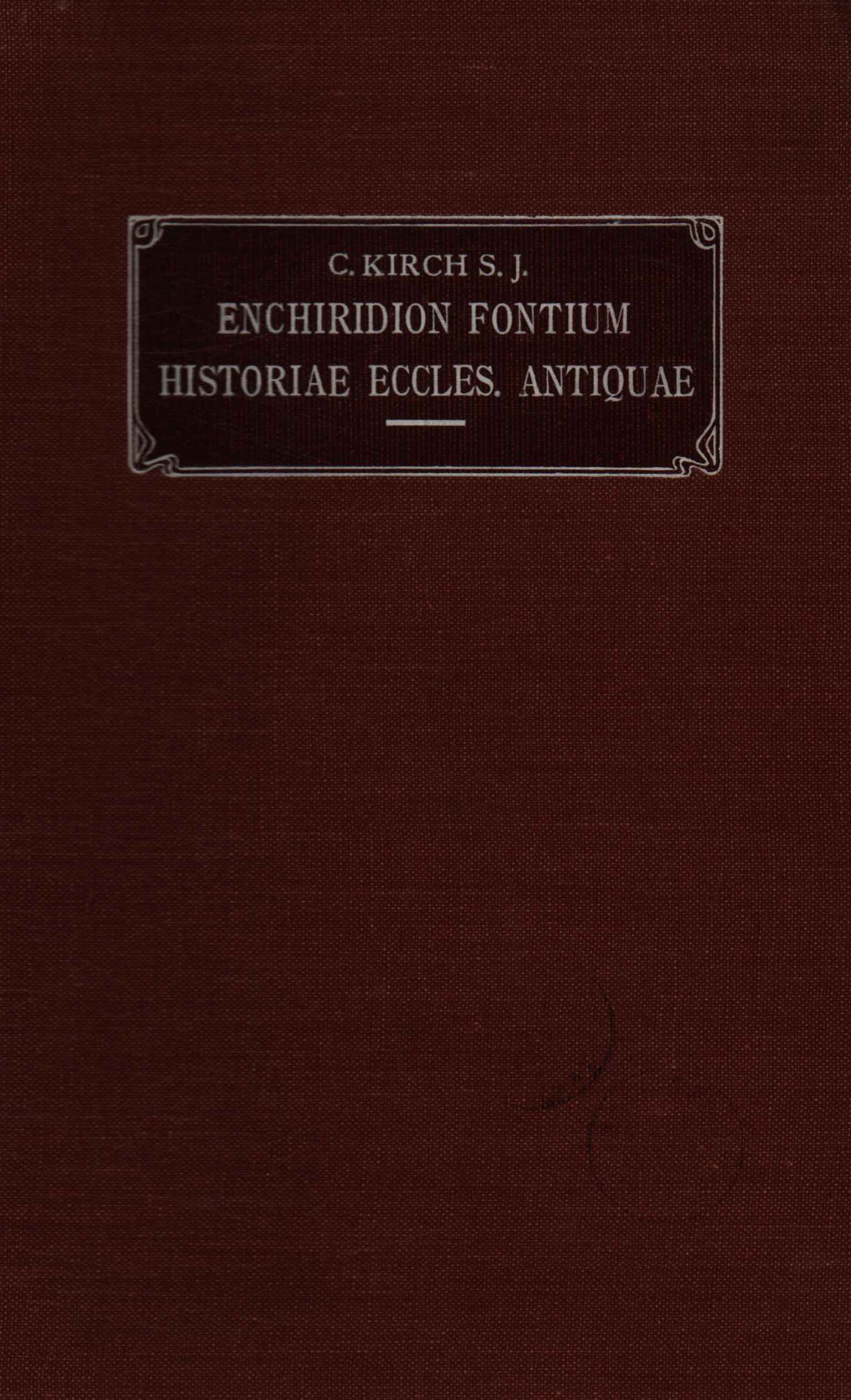 Sources d'Enchiridion sur l'histoire ecclésiastique