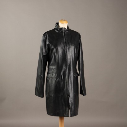 Conte of Florence Overcoat Leatherette UK Size 14 Second Hand Italy