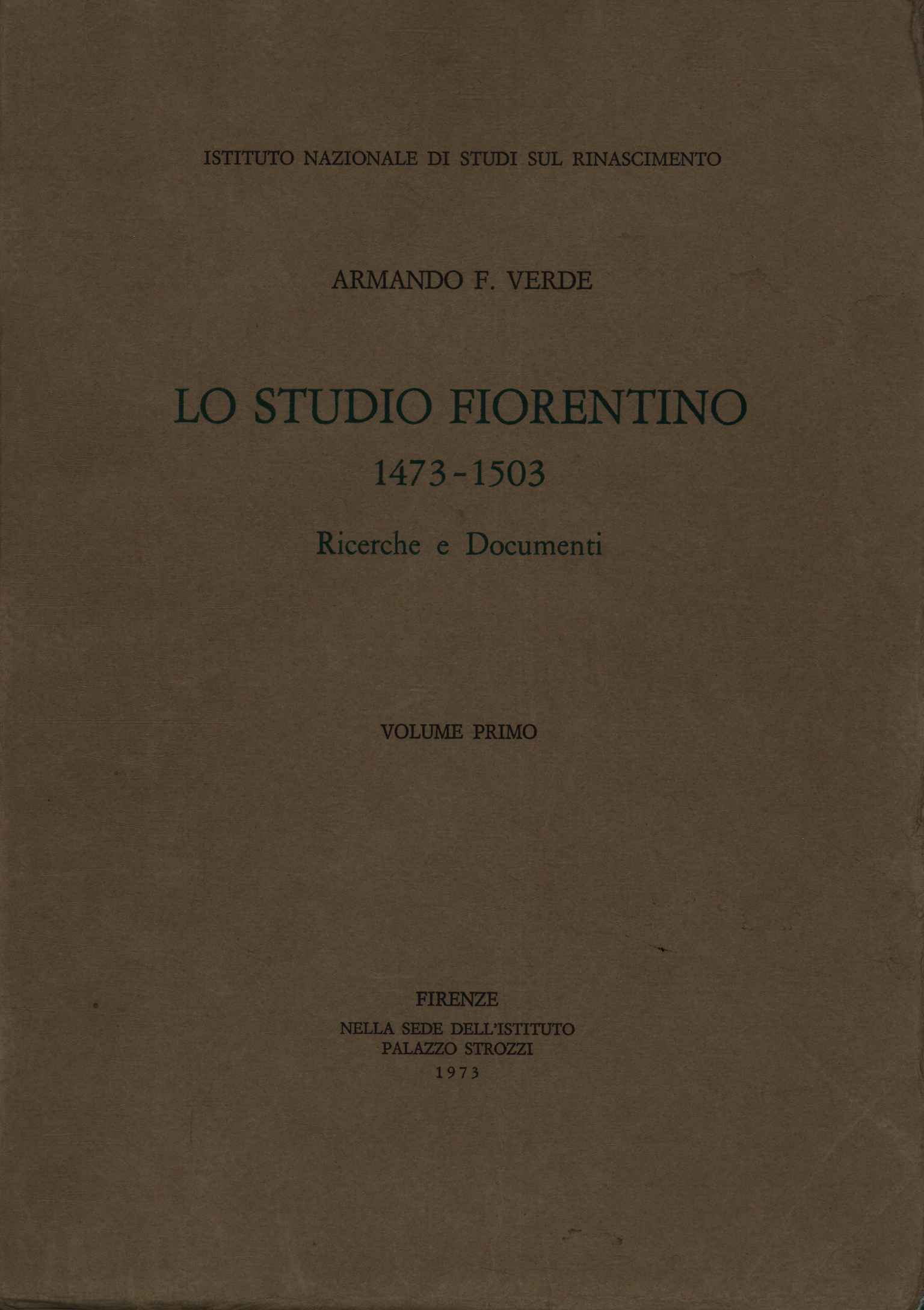 Lo studio fiorentino 1473-1503. Ricerche%2