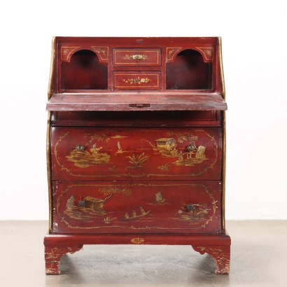 Drop-leaf Table, Poplar Drop-leaf Table, Poplar Drop-leaf Table in Chinoiserie Style