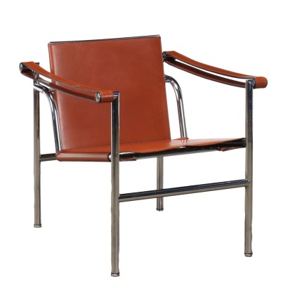 Cassina LC1 Armchair Chromed Steel Leather 1970s