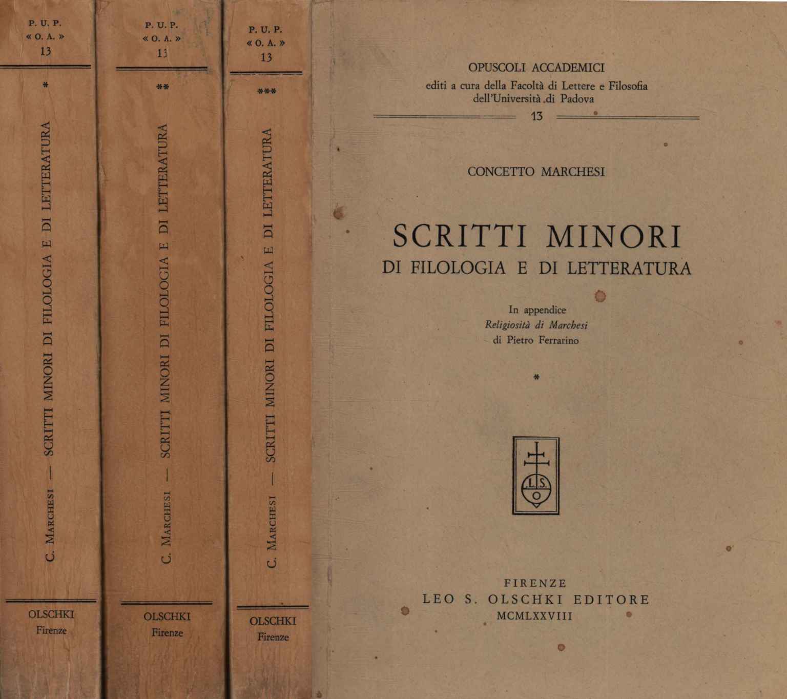 Scritti minori di filologia e di lette