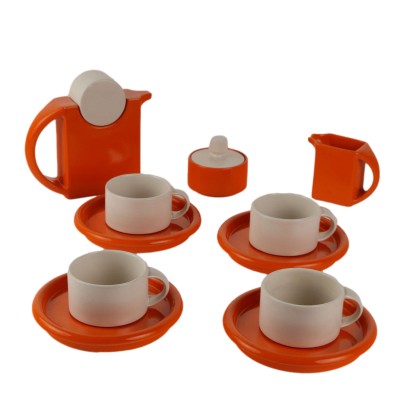 Vintage Tea Set Coloured Ceramic Italy 1970s