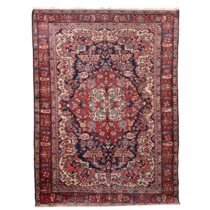 Tapis Ancien Asiatique Coton Laine Noeud Fin 193 x 145 cm