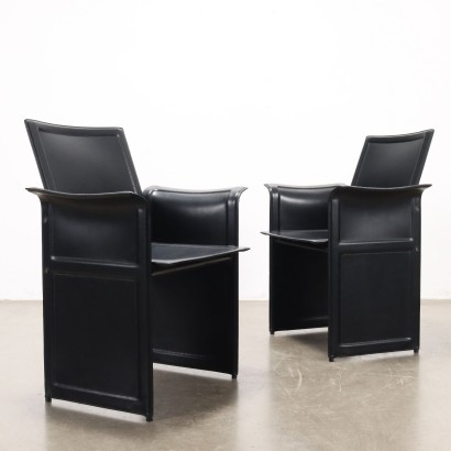 Pair of Leather Chairs 80s-90s