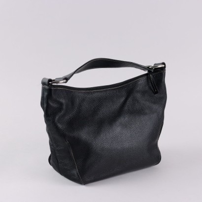 Sac Furla Cuir Noir Poches Italie Second Hand