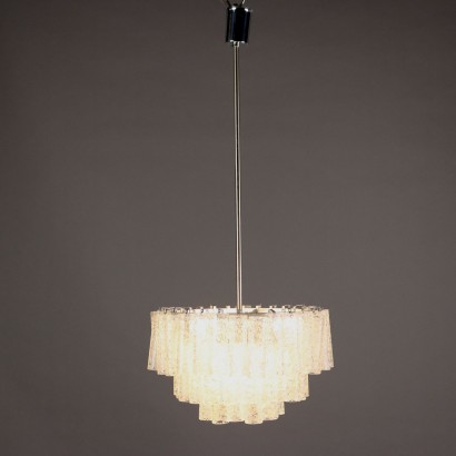 Deckenlampe mit Glasanhängern, 1960er