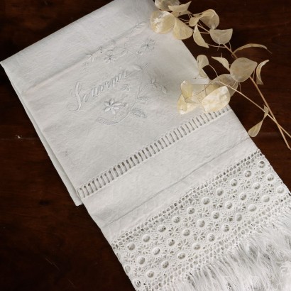 Linen Towel Embroideries Second Hand Italy