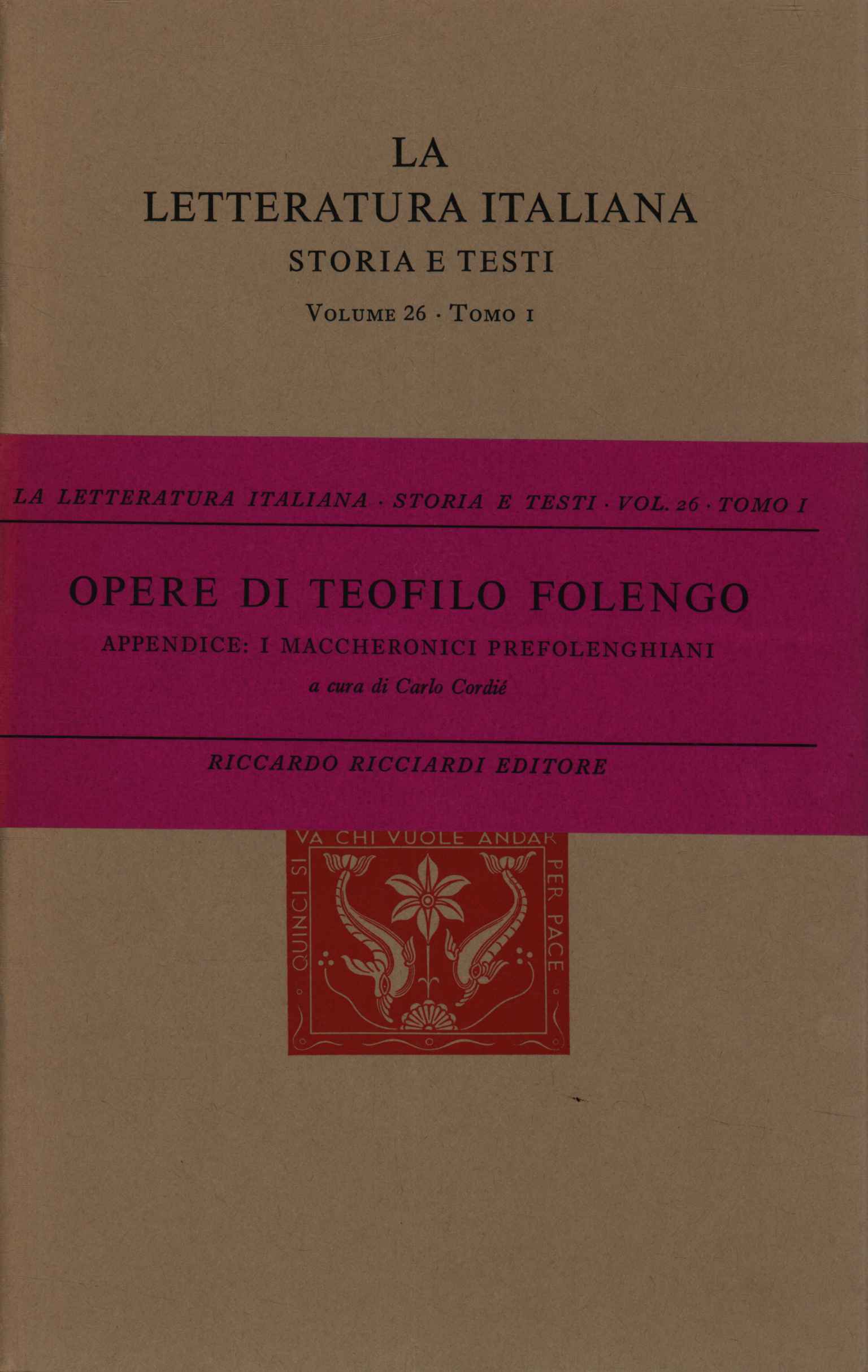 Folengo Arentino, Doni (Volumen I),Folengo Arentino, Doni (Volumen I)